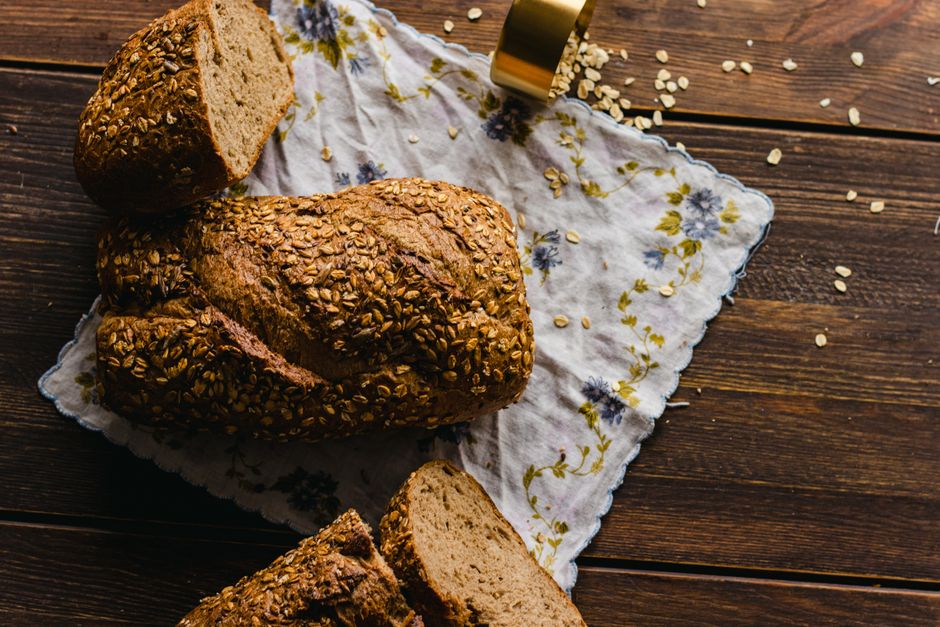 Barley bread slice
