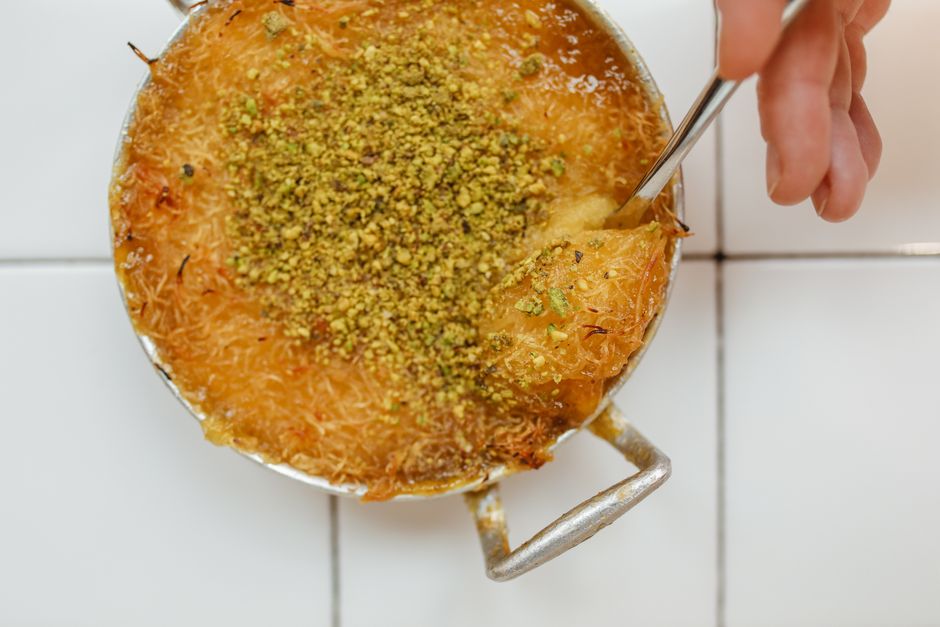 Basbousa with syrup