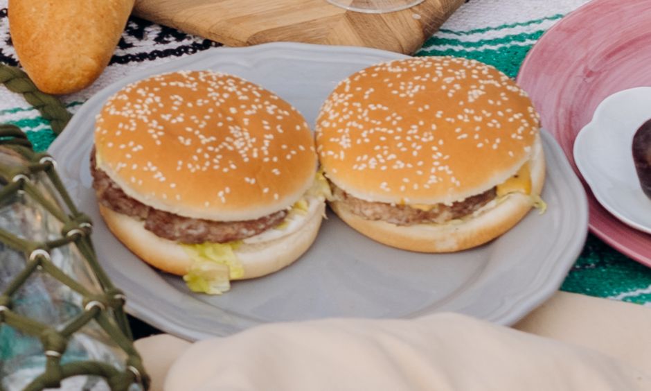 Beef burger potato bun