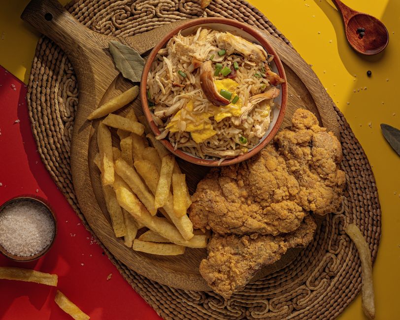 Broasted chicken breast (breaded, no skin)