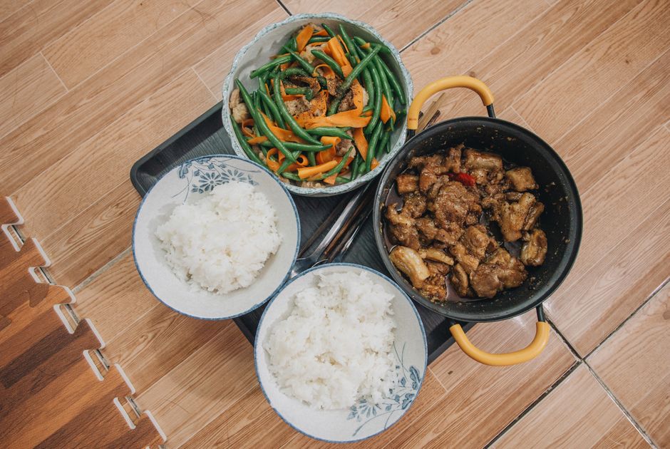Cowpeas stew no rice (with meat)