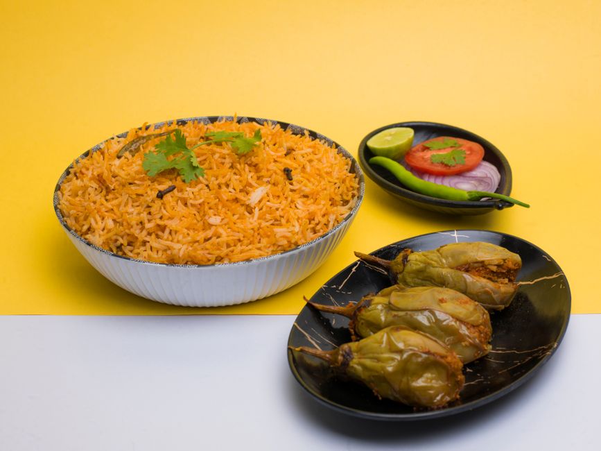 Eggplant stew with rice (rice 40 g)