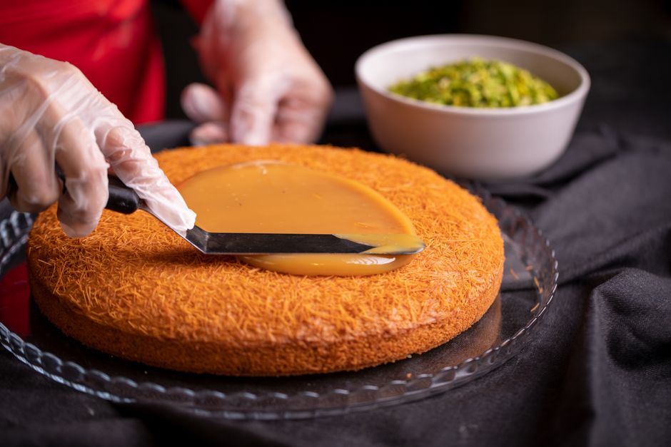 Egyptian Basbousa with syrup