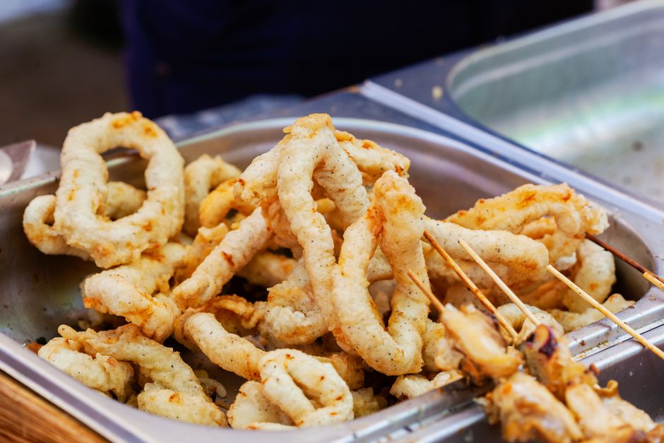 Fried calamari (no coating)