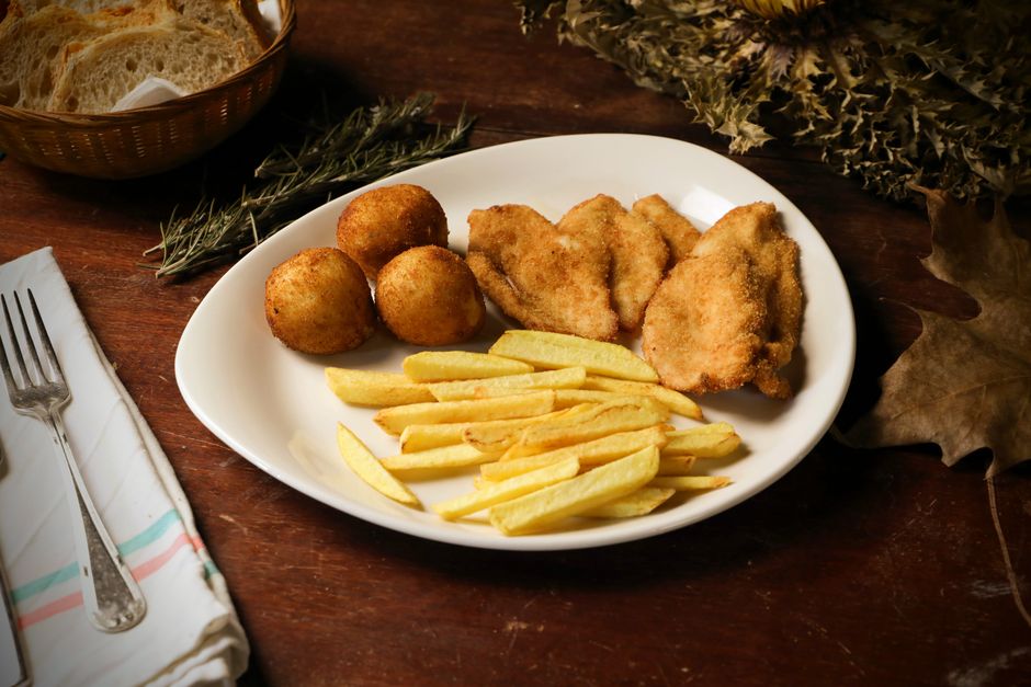Fried chicken breaded
