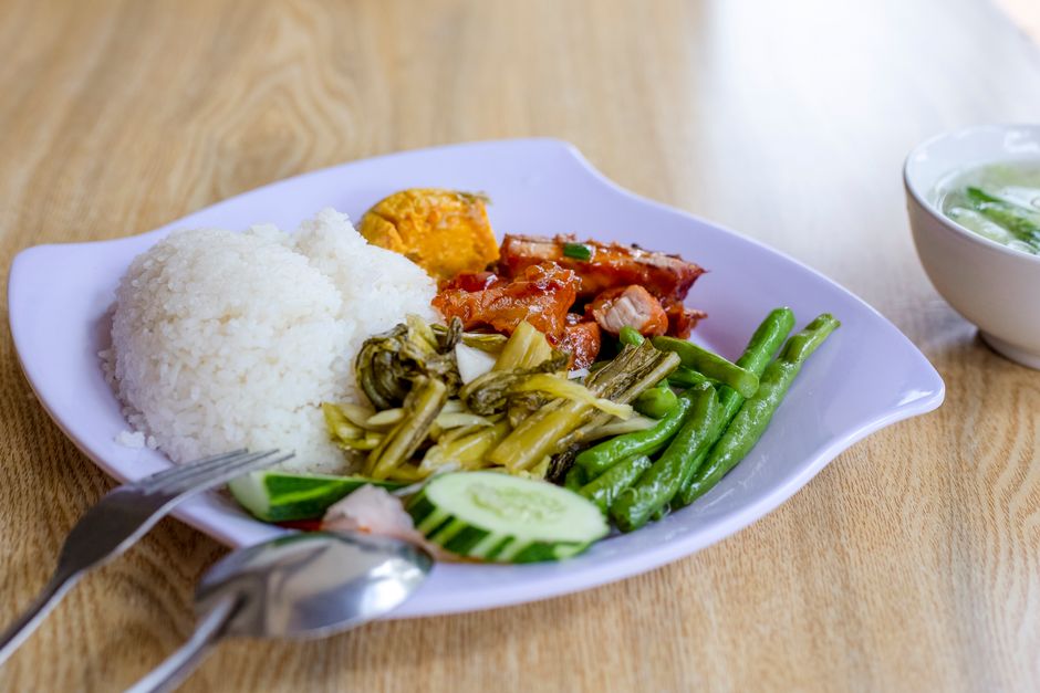 Green beans stew with rice (meat 250g)