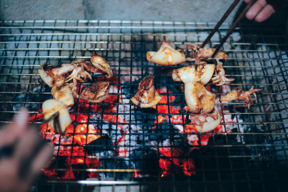 Grilled calamari