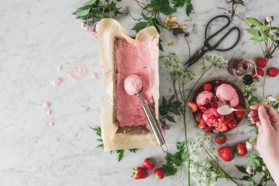 Ice cream strawberry