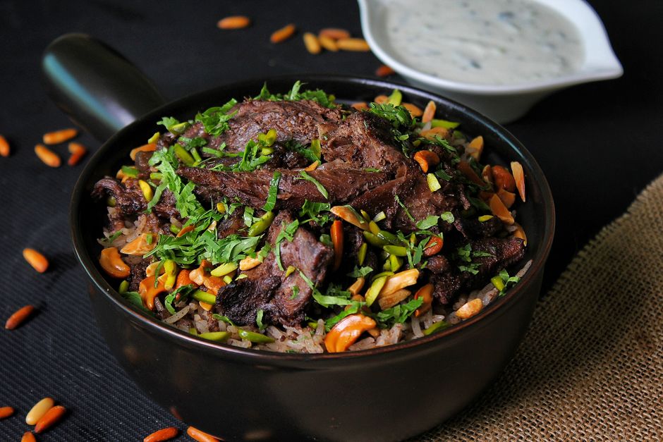 Maqluba with meat