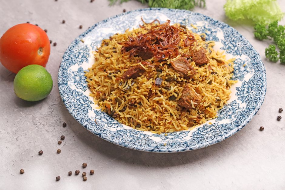 Molokhia with rice (meat 125g)