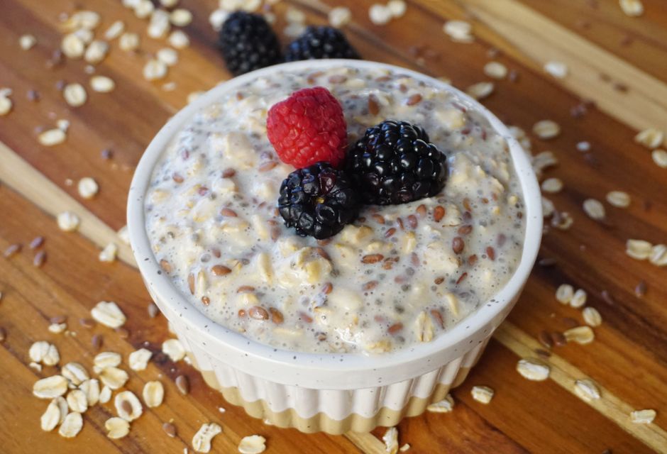 Oats cooked with milk