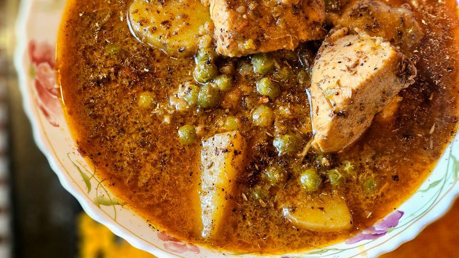 Peas stew no rice (with chicken)