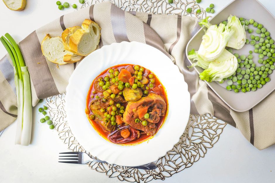 Peas stew no rice (with meat)