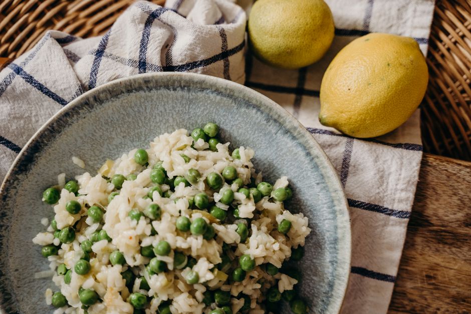 Rice with peas and meat