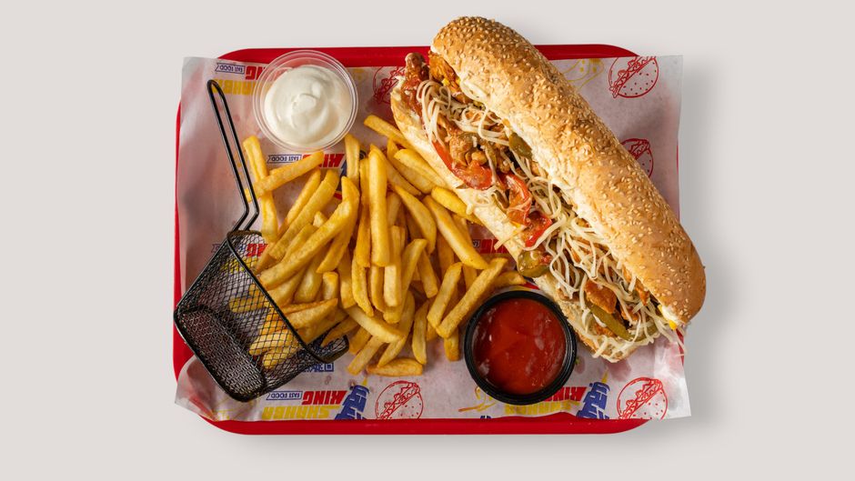 Subway Steak & Cheese 12-inch with sauce